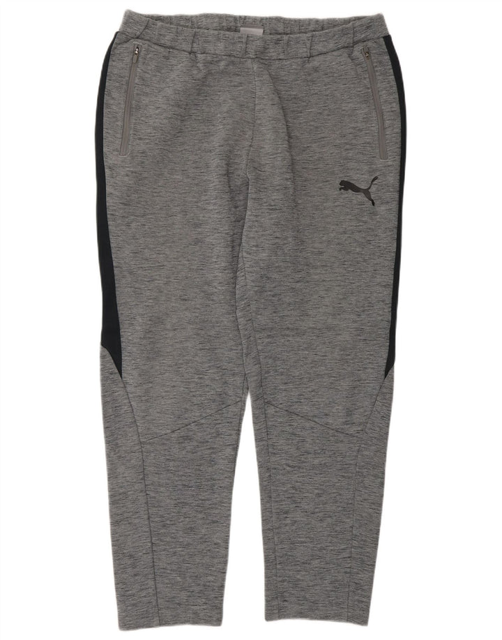 PUMA Mens Tracksuit Trousers Large  Grey Colourblock