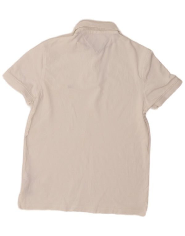 TOMMY HILFIGER Muška polo majica standardnog kroja Mala bijela pamučna