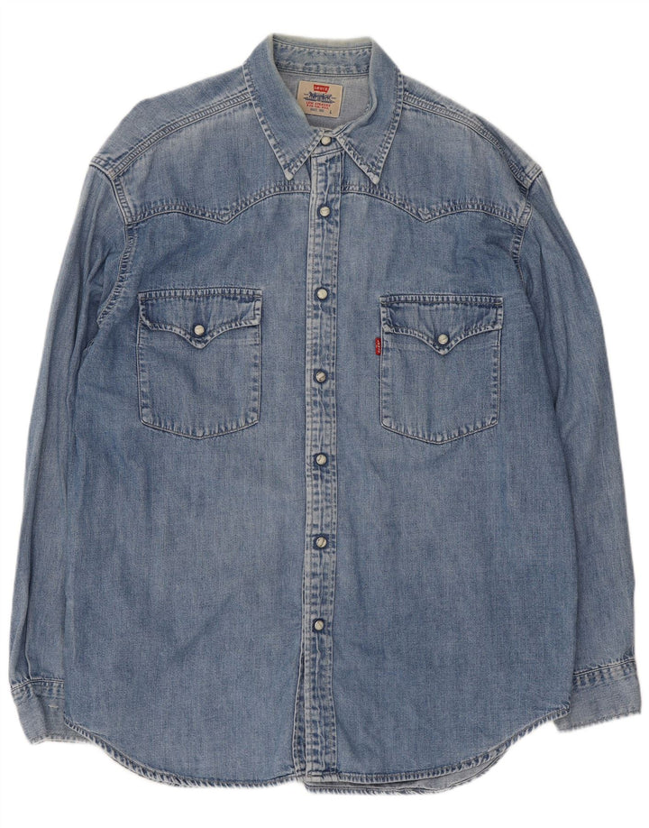 Levi's muška traper košulja velika plava pamučna boja