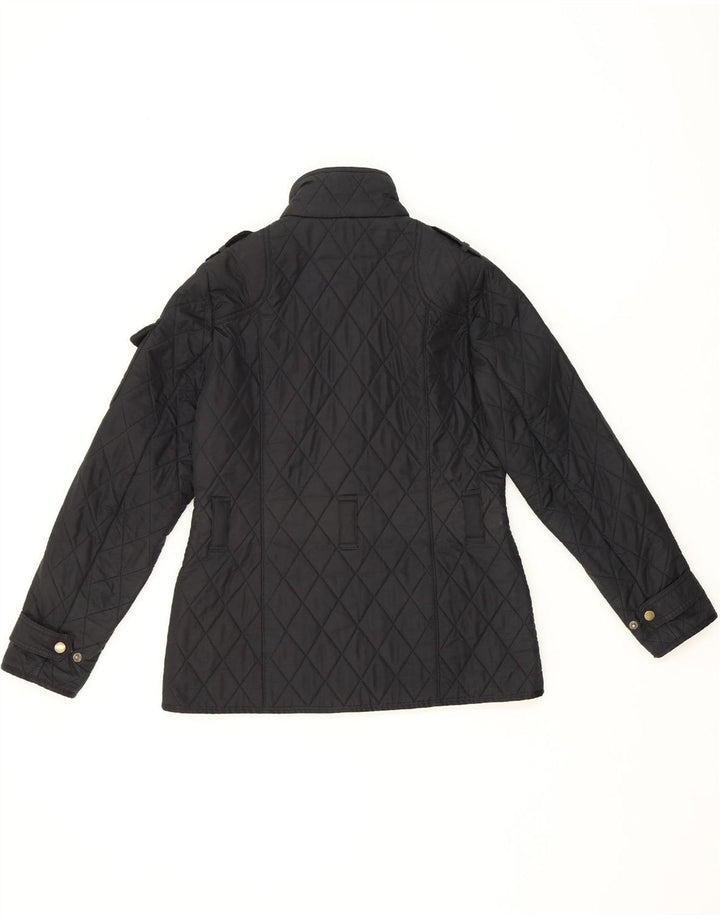BARBOUR Womens Oversized Quilted Jacket UK 10 Small Black Vintage Barbour and Second-Hand Barbour from Messina Hembry 