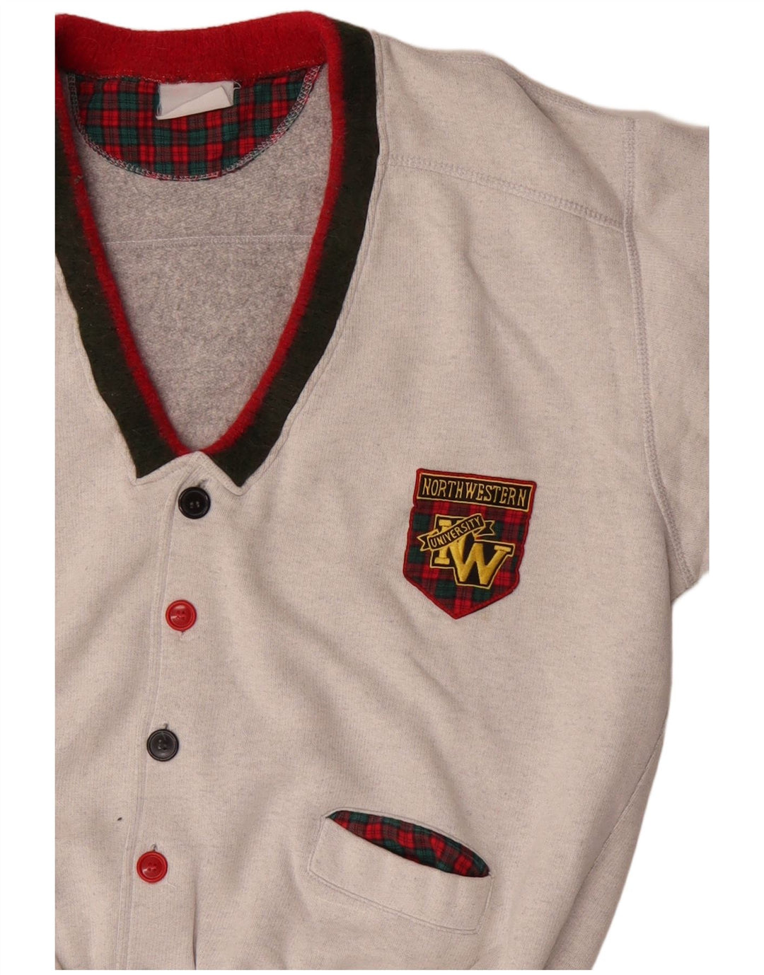 North Western muški grafički kardigan džemper XL sivi