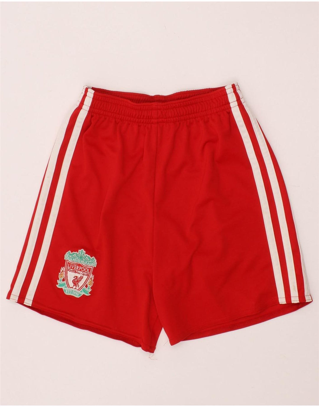 Sportske kratke hlače ADIDAS Liverpool za dječake 5-6 godina, crveni poliester
