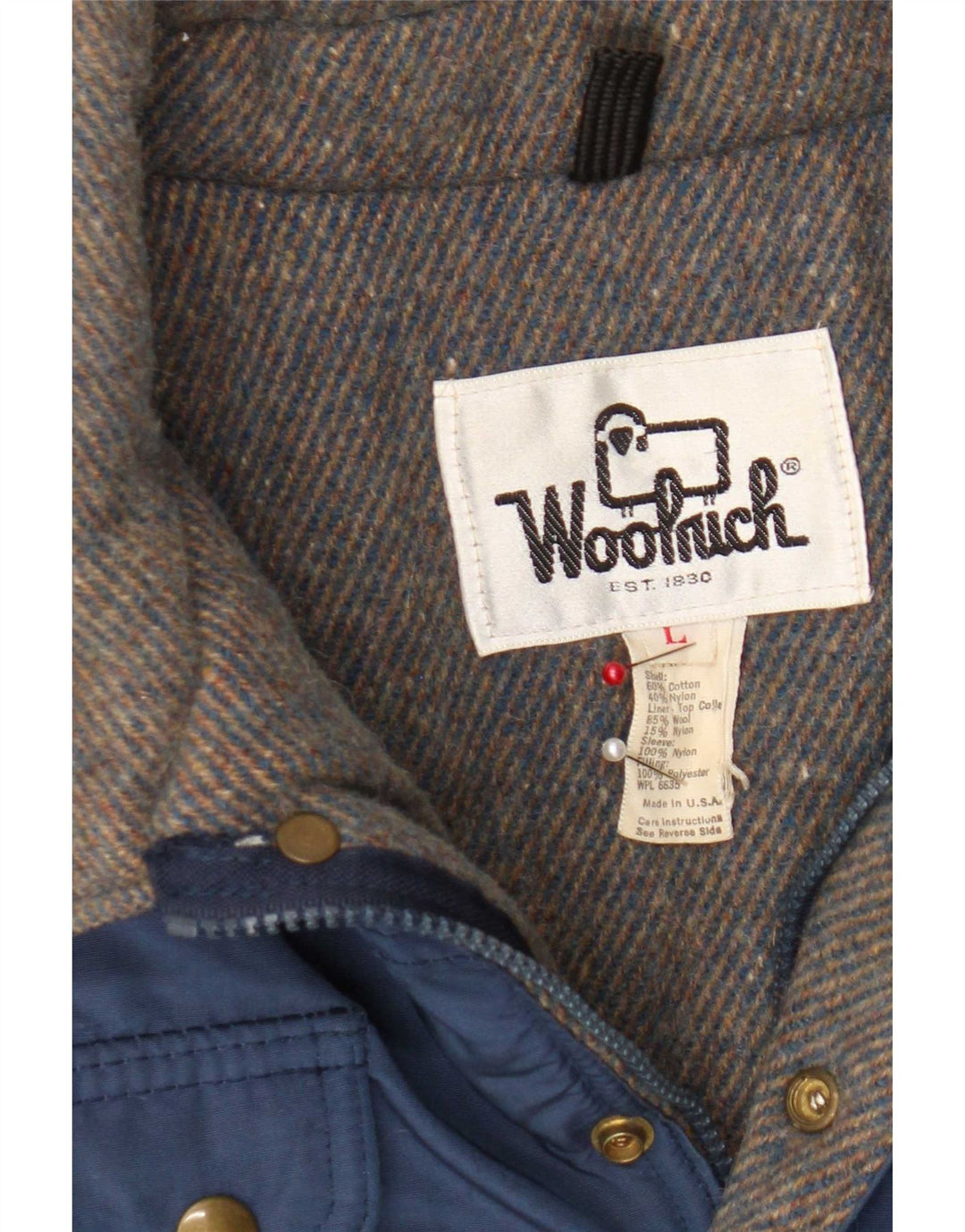 Woolrich muška bomber jakna UK 40 Large tamnoplavi pamuk