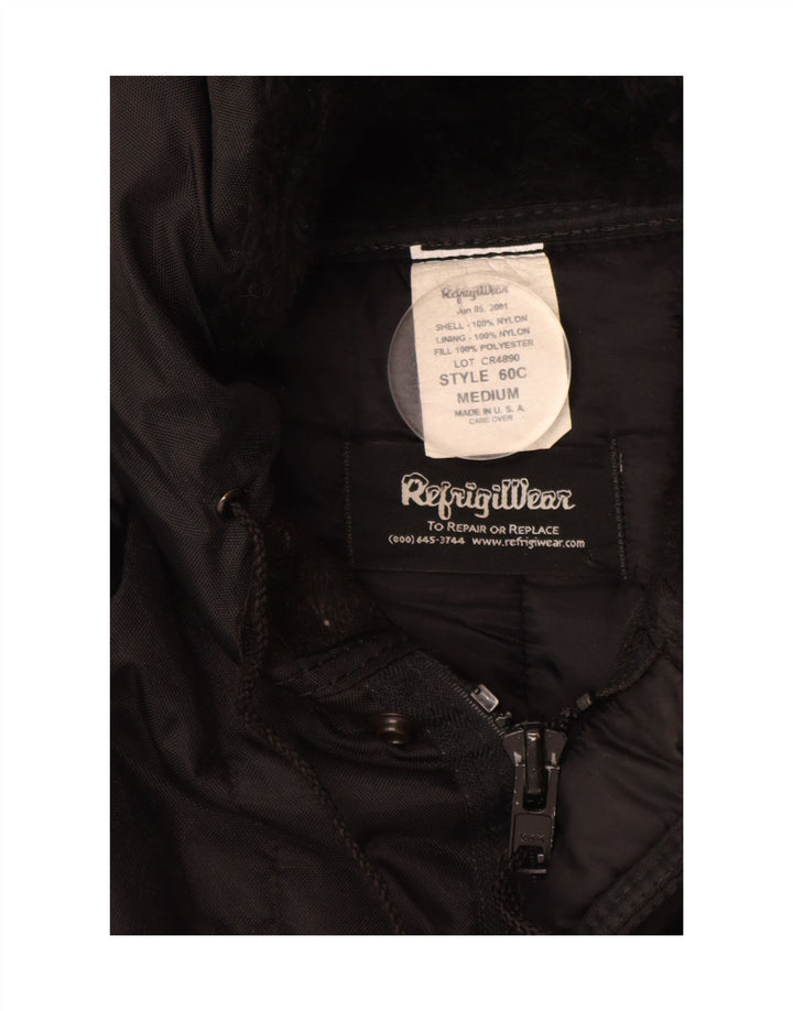 REFRIGIWEAR Ženski podstavljeni kaput s kapuljačom UK 14 Srednji crni najlon