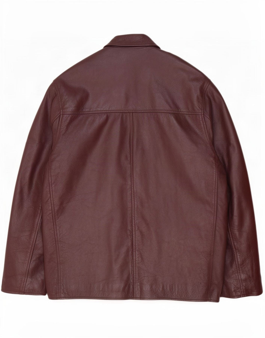 Route 66 muška kožna jakna UK 40 Large Burgundy