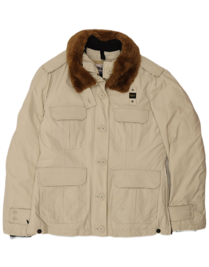 Blauer ženska vojna podstavljena jakna UK 18 XL bež najlon