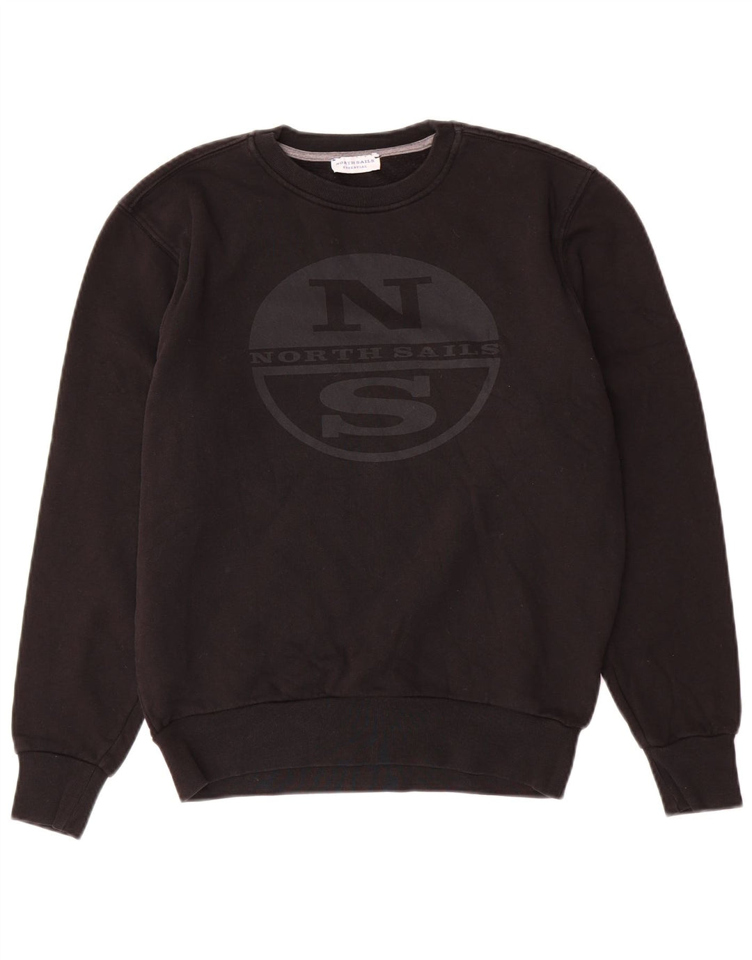 NORTH SAILS Mens Graphic Sweatshirt Jumper Small Black Cotton