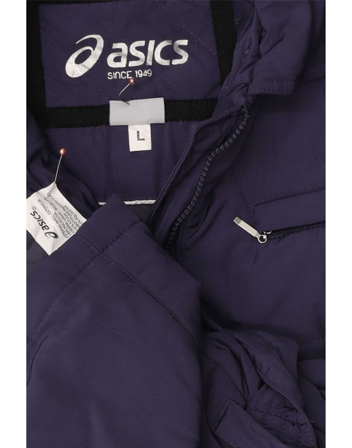 Asics ženska podstavljena jakna UK 16 veliki tamnoplavi poliester
