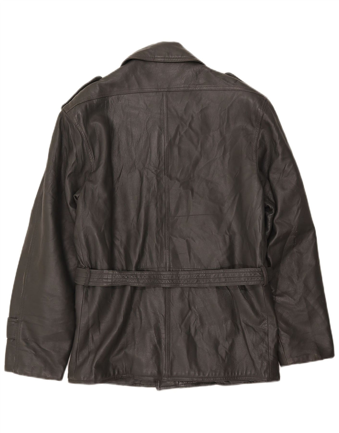 Vintage muška vojna kožna jakna UK 38 srednje siva