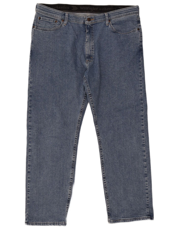 Wrangler Mens Straight Jeans W38 L30 Blue Cotton