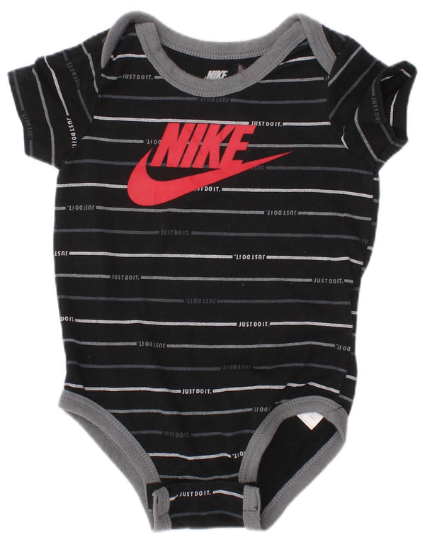 NIKE Baby Boys grafički bodi 6-9 mjeseci pamuk na crne pruge