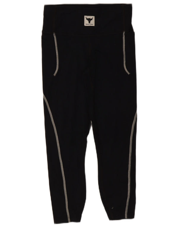 Under Armour ženske Project Rock Capri tajice UK 8 male crne najlonske