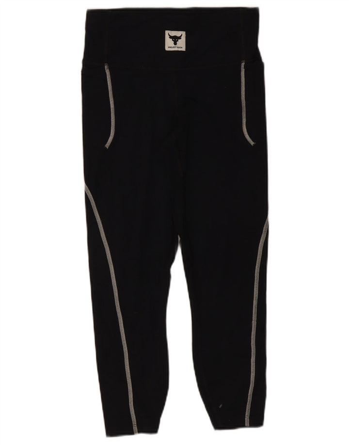 Under Armour ženske Project Rock Capri tajice UK 8 male crne najlonske