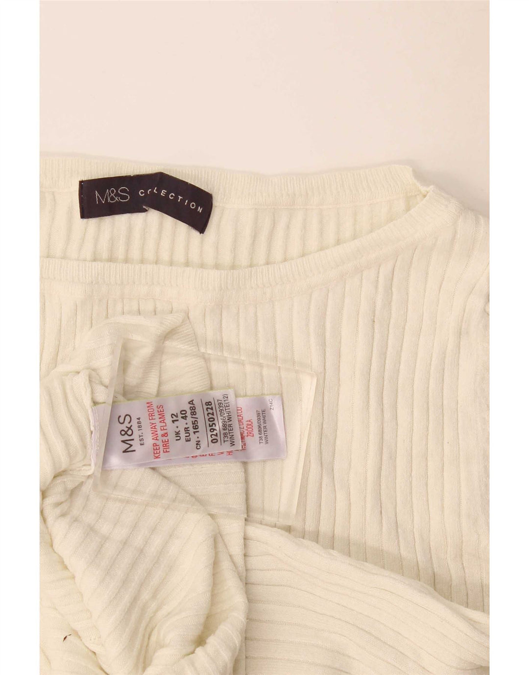 Marks & Spencer Ženska majica s 3/4 rukavima UK 12 srednje bijele boje od viskoze