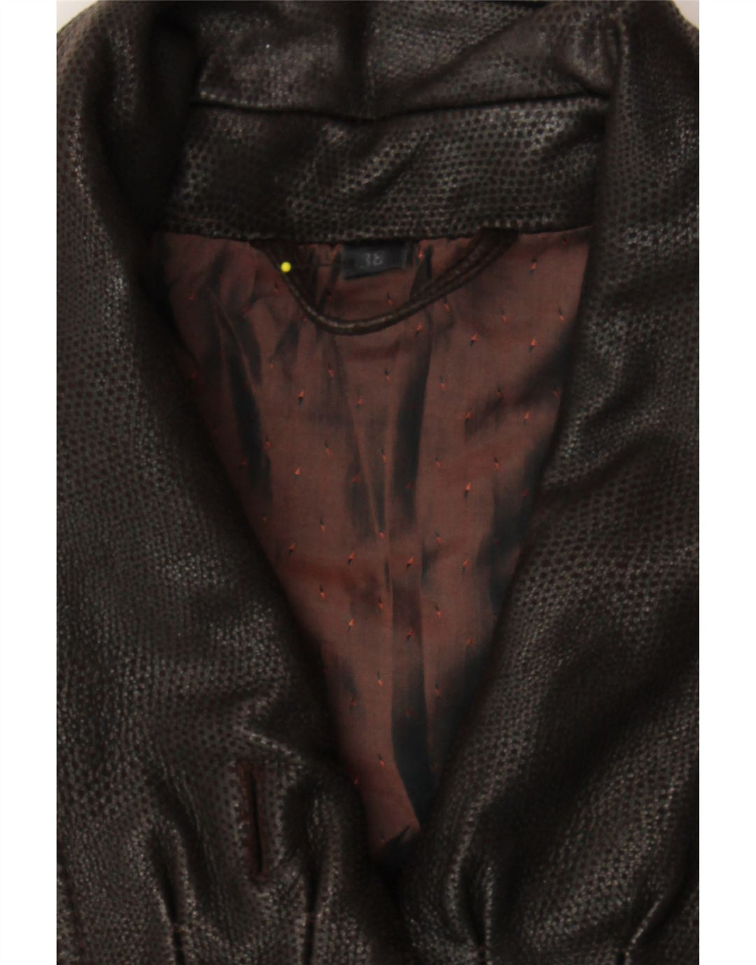 VINTAGE Womens Leather Coat EU 38 Medium Brown Leather Vintage Vintage and Second-Hand Vintage from Messina Hembry 