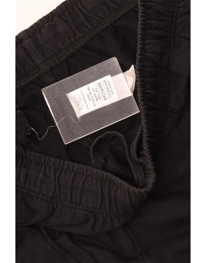 Velike crne pamučne muške trenirke Marks & Spencer