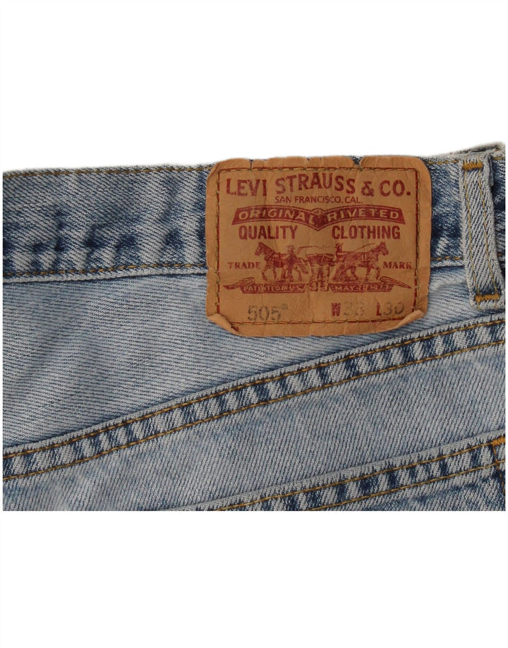 Levi's ženske kratke traper hlače visokog struka 505 Regular Fit W33 srednje plave