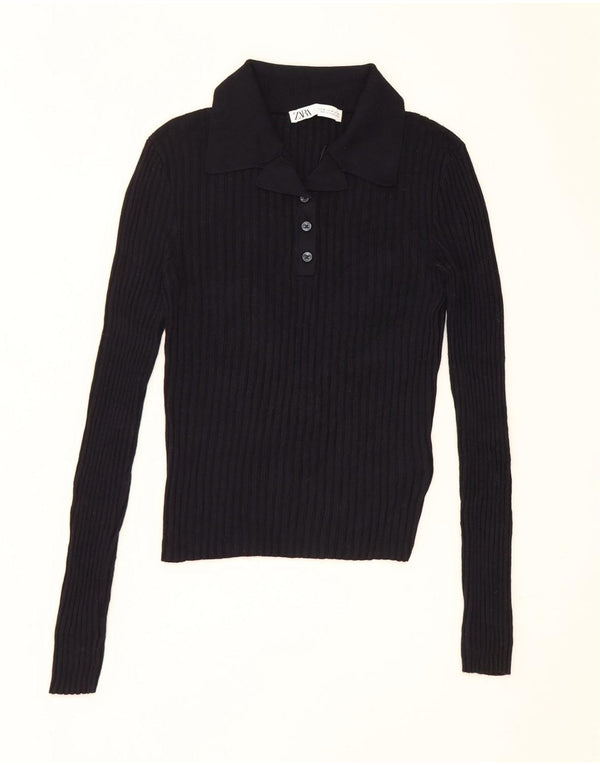 Zara ženski kratki top UK 12 srednje tamnoplava viskoza