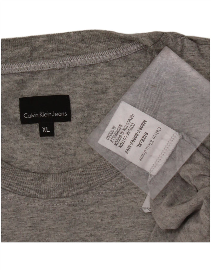 CALVIN KLEIN JEANS Mens Sweatshirt Jumper XL Grey Cotton