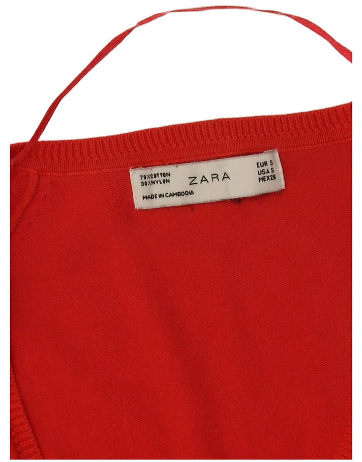 Zara ženski kardigan pulover UK 10 Small Red