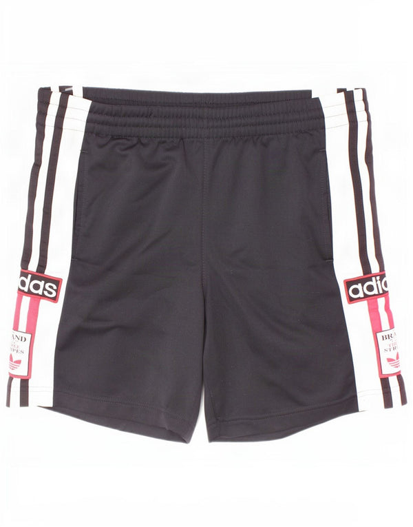 Adidas Boys Graphic Sport Shorts 11-12 Years Black Colourblock Poliester