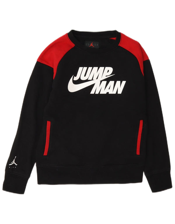 Jordan Boys Graphic Sweatshirt Džemper 10-11 godina srednje crne boje