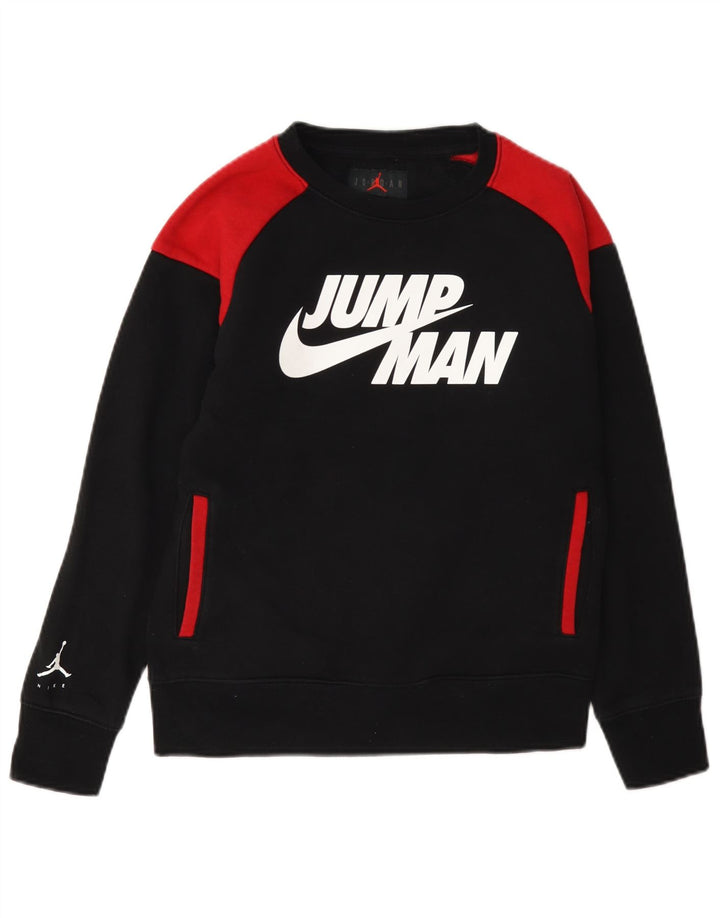 Jordan Boys Graphic Sweatshirt Džemper 10-11 godina srednje crne boje