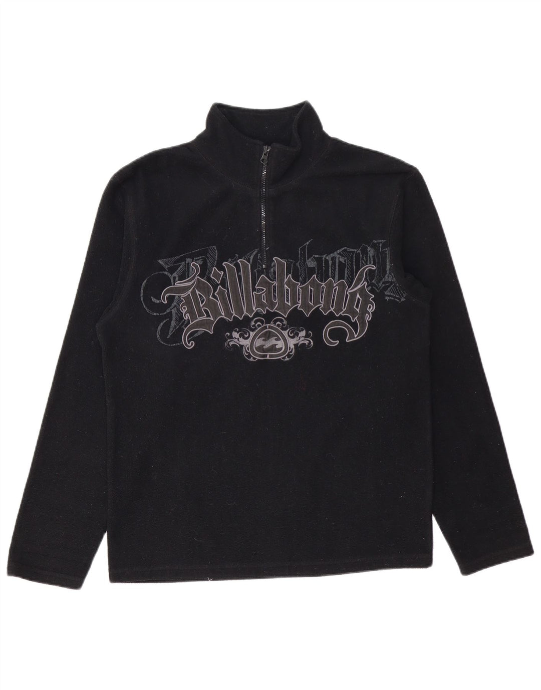 BILLABONG muški džemper od flisa s grafičkim zatvaračem i izrezom, mali crni poliester