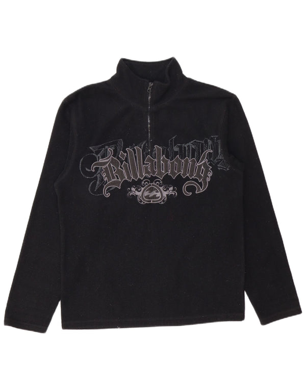 BILLABONG muški džemper od flisa s grafičkim zatvaračem i izrezom, mali crni poliester