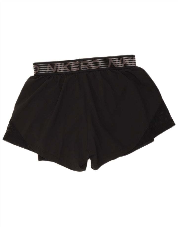 Nike Ženske Dri Fit Graphic Sport Shorts UK 12 Srednji crni poliester