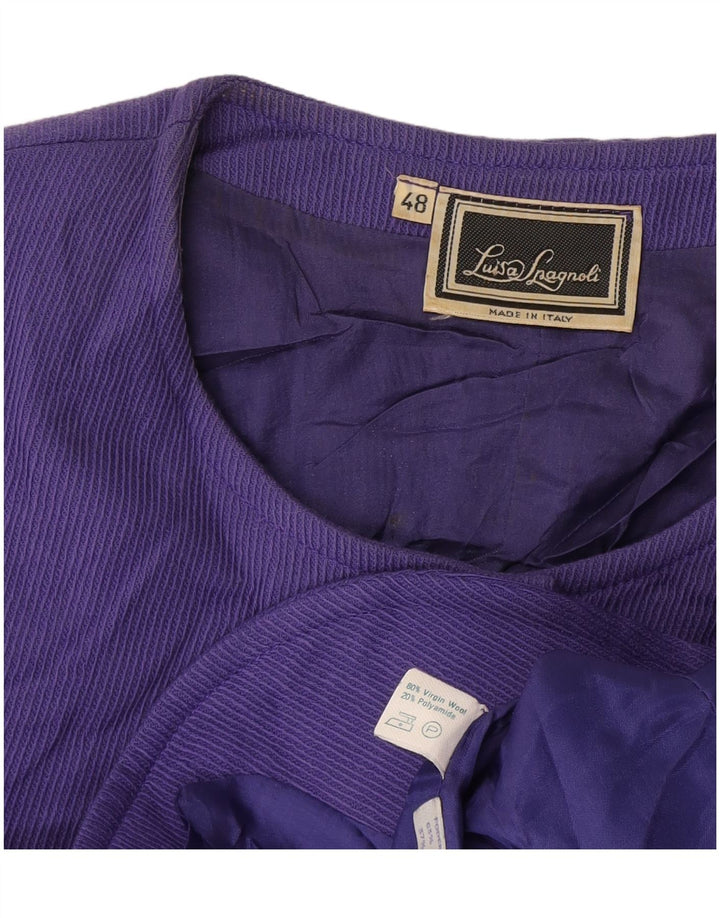 Luisa Spagnoli Ženska jakna sako s 5 gumba IT 48 XL Ljubičasta vuna