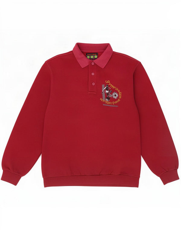 Vintage muška majica s polo izrezom, veliki crveni pamuk