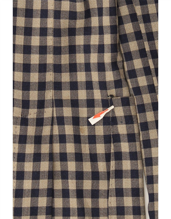 Angelico Muški sako sa 2 gumba IT 50 Large Beige Gingham Wool