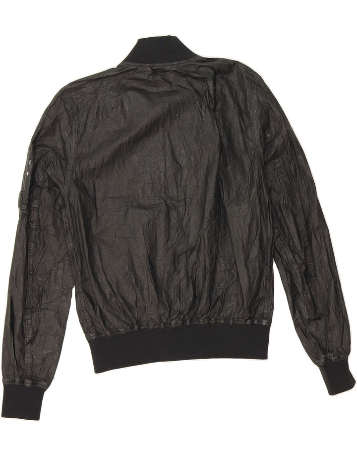 ALPHA INDUSTRIES Womens Bomber Jacket UK 14 Medium Black Polyurethane Vintage Alpha Industries and Second-Hand Alpha Industries from Messina Hembry 