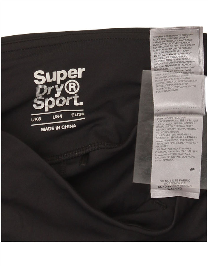 Superdry ženske grafičke tajice UK 8 male crne poliesterske