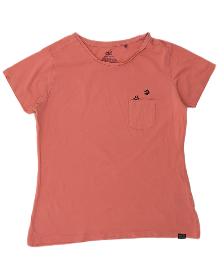 JACK WOLFSKIN Ženska majica kratkih rukava UK 18 XL, ružičasti pamuk