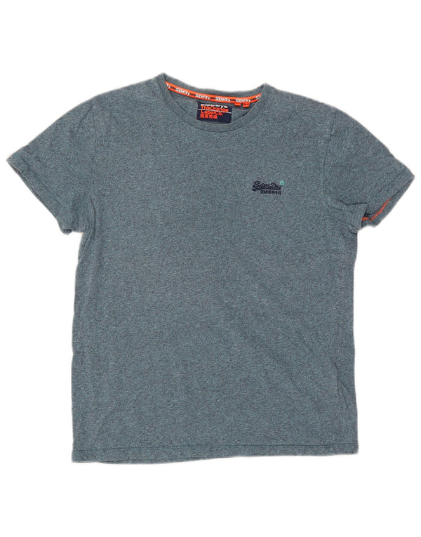 Superdry Mens T-Shirt Top Medium Blue Cotton