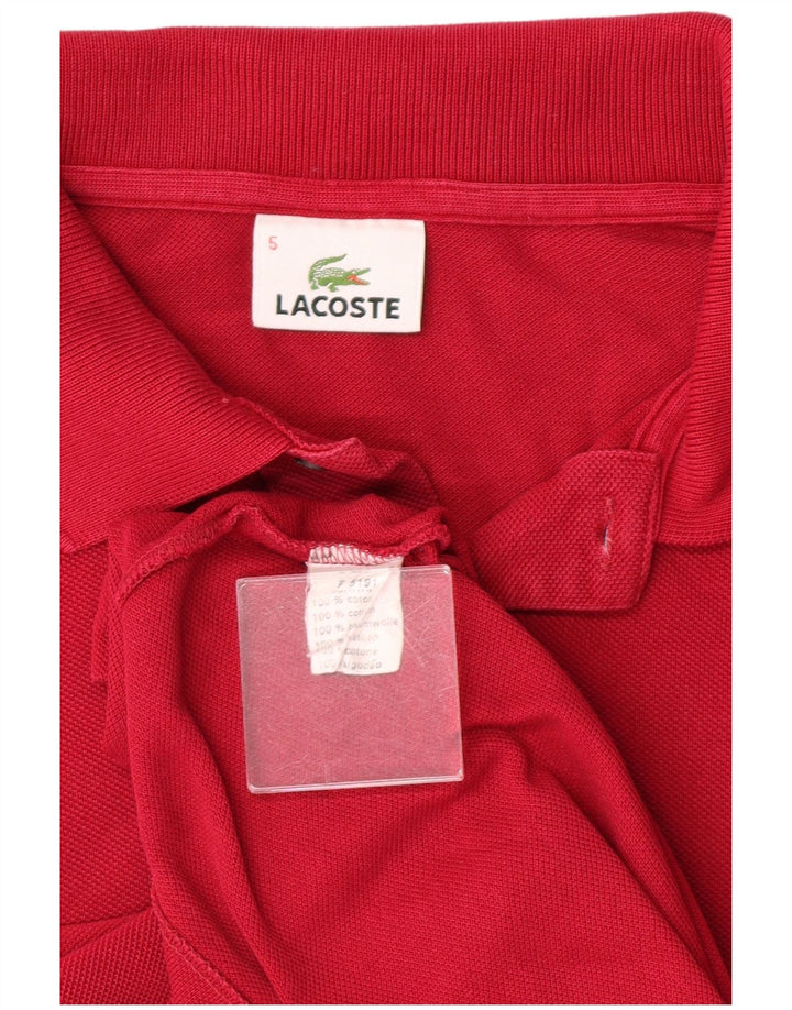 LACOSTE muška polo majica veličine 5 velika crvena pamučna klasična