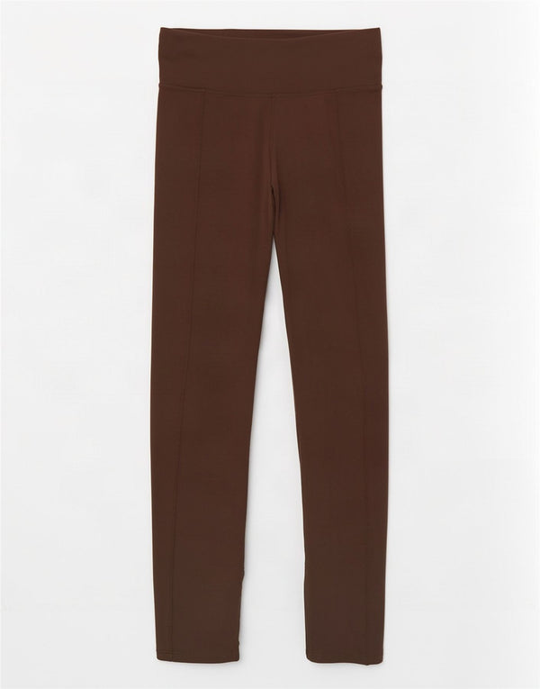 Nike Ženske Dri Fit Leggings UK 12 Medium Brown Polyester