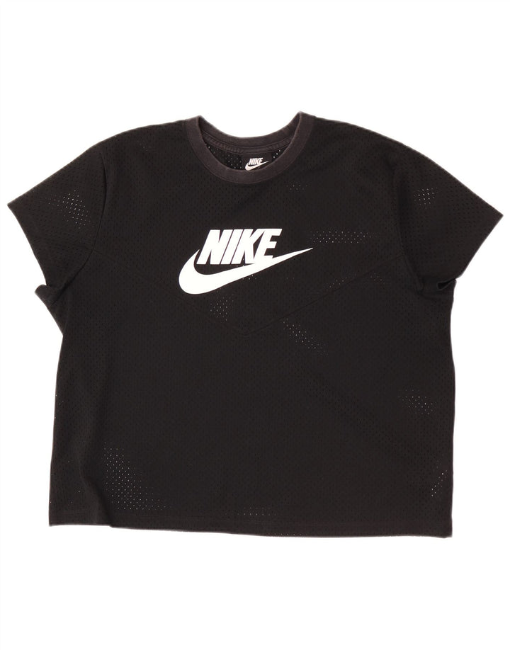 Nike Ženska majica kratkih rukava s grafičkim motivima UK 18 XL crni poliester