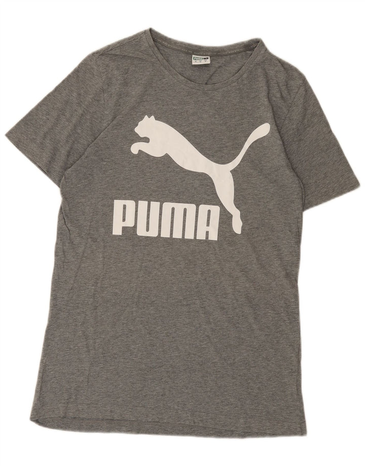 Puma muška majica kratkih rukava srednje siva s pjegama