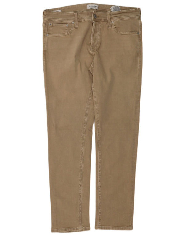 Jack & Jones muške uske traperice GLENN W34 L32 bež pamuk
