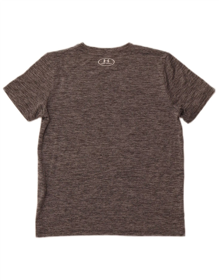 UNDER ARMOUR Boys Heat Gear Graphic T-Shirt Top 11-12 Years Large Grey