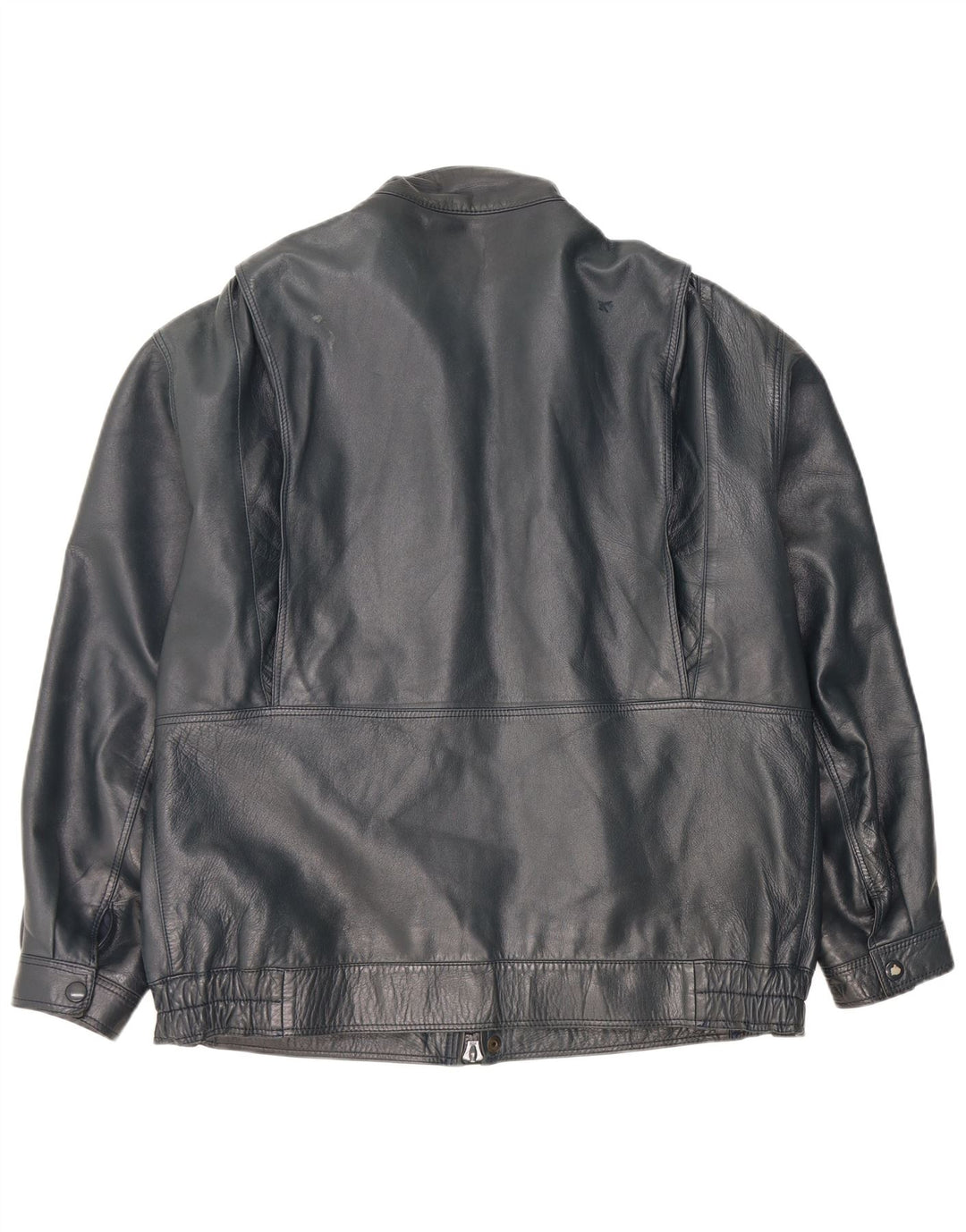 Vintage muška kožna jakna UK 42 XL tamnoplava koža