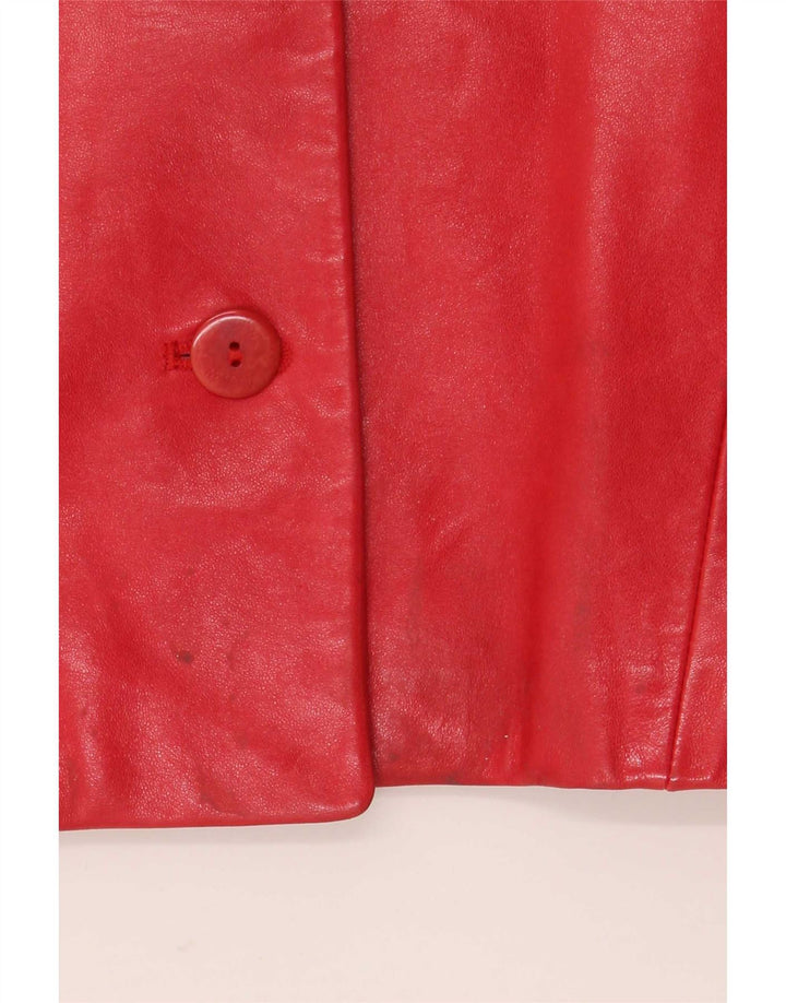 Marc Cain ženska kožna jakna s 4 gumba US Small Red