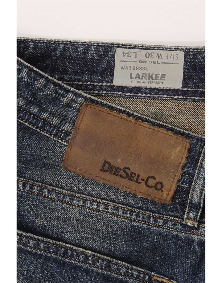 Diesel Mens Larkee Regular Straight Jeans W30 L34 Plavi pamuk
