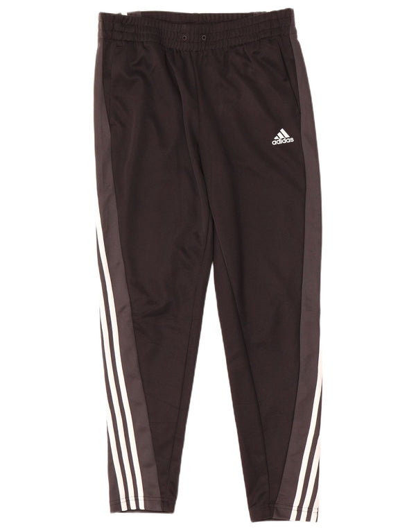 Adidas Womens Tracksuit Trousers UK 12/14 Medium Black Colourblock