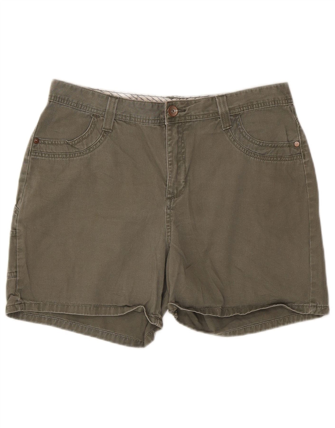 LEE Ženske kargo kratke hlače US 12 Large W32 kaki pamuk