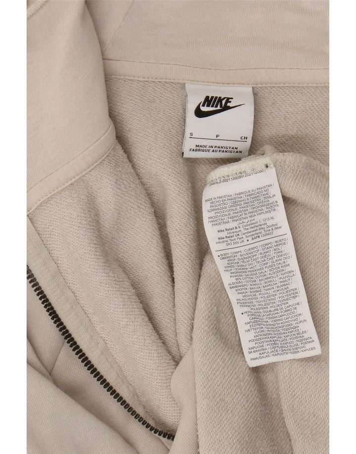 Nike muški pulover s kapuljačom na patentni zatvarač, mali, bež pamuk