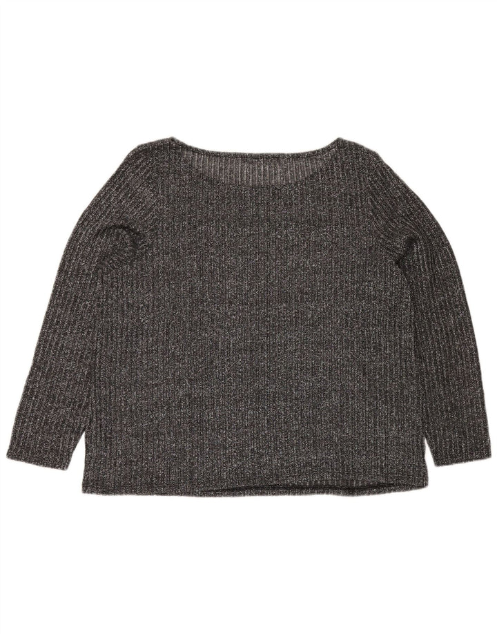 MARKS & SPENCER Top ženske bluze UK 20 2XL Sivi flekasti poliester